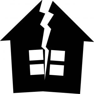 Picture of damaged house